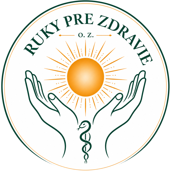 Logo RUKY PRE ZDRAVIE, o.z. – dlane držiace slnko